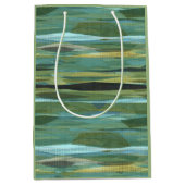 Sac Cadeau Moyen Vert bleu et gris Art moderne (Devant)