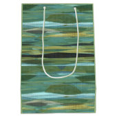 Sac Cadeau Moyen Vert bleu et gris Art moderne (Dos)