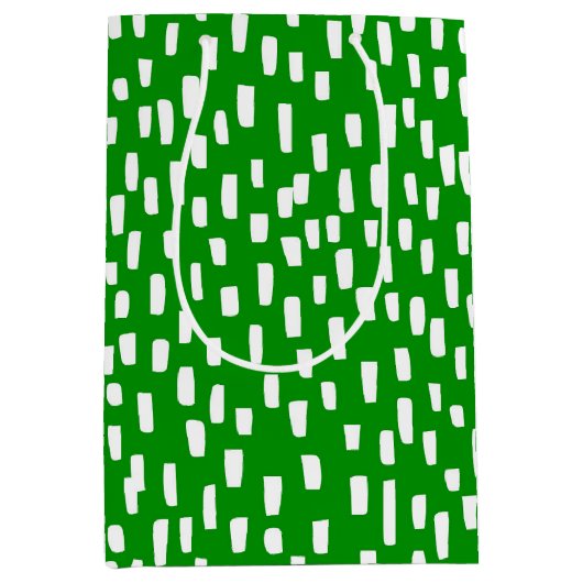 Sac Cadeau Moyen Vert brillant (Devant)