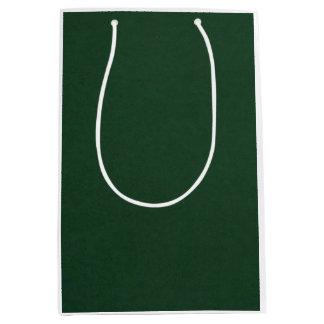 Sac cadeau moyen vert chasseur uni