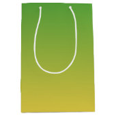 Sac Cadeau Moyen Vert et jaune ombre (Devant)