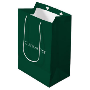 Sac Cadeau Moyen Vert foncé Élégant