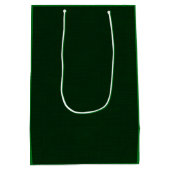 Sac Cadeau Moyen Vert foncé texturé (Dos)