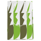 Sac Cadeau Moyen Vert gris Abstrait moderne (Devant)