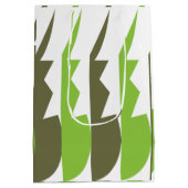 Sac Cadeau Moyen Vert gris Abstrait moderne (Dos)