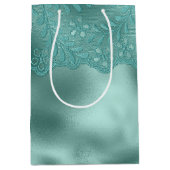 Sac Cadeau Moyen Vert œuf de Robin Lace Robe de Mariée (Devant)