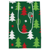 Sac Cadeau Moyen 💚 vert 💔 🤍, rouge, blanc tennis Noël (Dos)