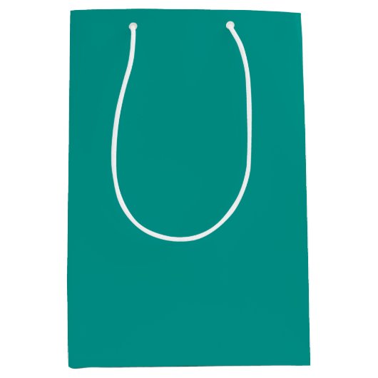 Sac Cadeau Moyen Vert sarcelle uni (Devant)