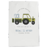 Sac Cadeau Moyen Vert Vert Vert Ferme Tracteur Enfants N'importe qu (Devant)