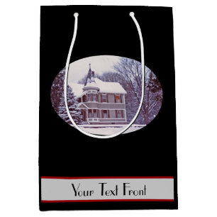 Sac Cadeau Moyen Vieille Chambre victorienne à Noël