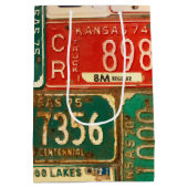 Sac Cadeau Moyen vieilles plaques d'immatriculation rouillées (Dos)