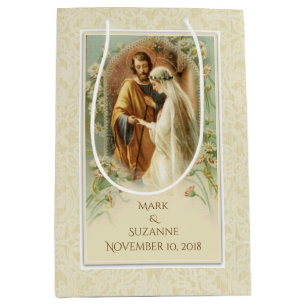 Sac Cadeau Moyen Vierge Marie et St Joseph épousant le catholique