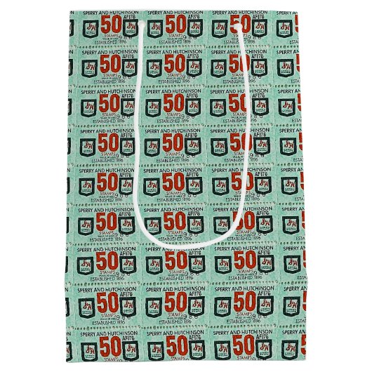 Sac Cadeau Moyen Vieux timbres verts (Dos)