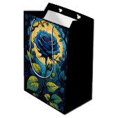 Sac Cadeau Moyen Vignes Roses bleues 3 (Dos Angle)