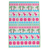 Sac Cadeau Moyen Vilain pull de Noël Flamant rose Tropical (Dos)