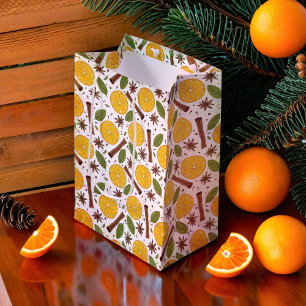 Sac Cadeau Moyen Vin chaud de Noël épicé blanc