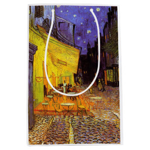 Sac Cadeau Moyen Vincent Van Gogh Café Terrasse Au Night Fine Art