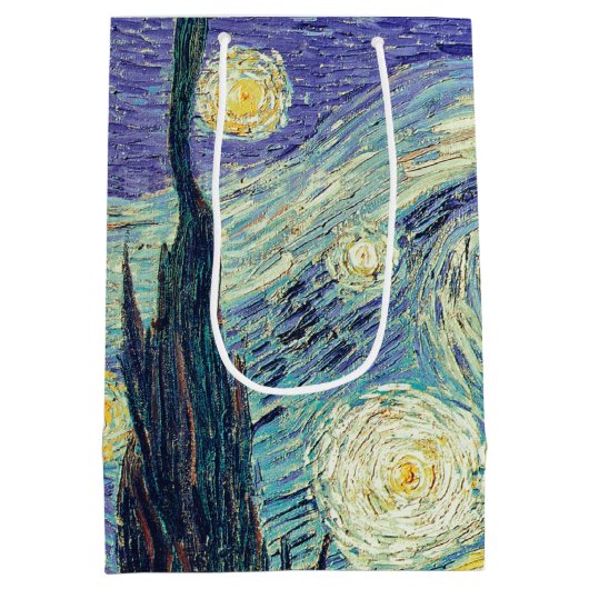 Sac Cadeau Moyen Vincent Van Gogh La Nuit étoilée (Dos)