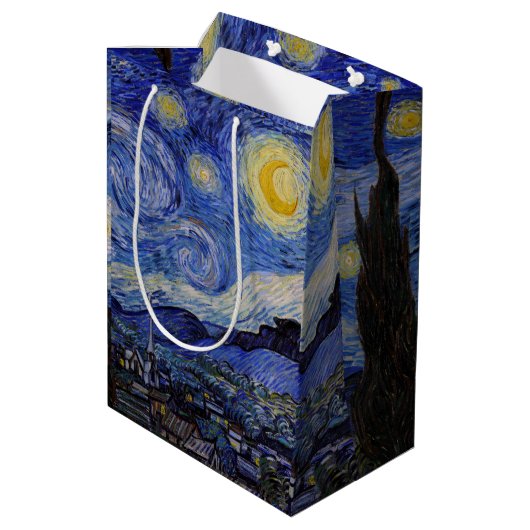 Sac Cadeau Moyen Vincent Van Gogh - La nuit étoilée (Dos Angle)