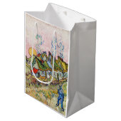 Sac Cadeau Moyen Vincent van Gogh - Maisons et figure (Devant Angle)