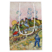 Sac Cadeau Moyen Vincent van Gogh - Maisons et figure (Dos)
