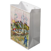 Sac Cadeau Moyen Vincent van Gogh - Maisons et figure (Dos Angle)