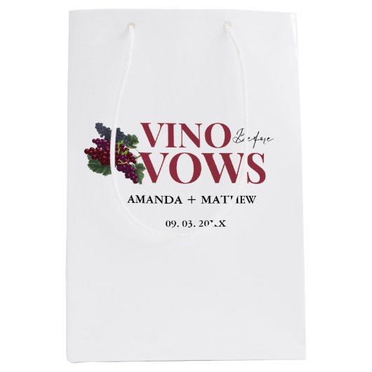 Sac Cadeau Moyen Vino avant les vœux WIne Tasting enterrement de vi (Devant)