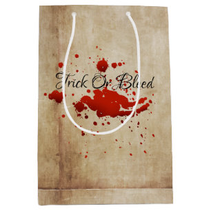 Sac Cadeau Moyen Vintage Adulte Halloween Bloody Trick ou traitemen