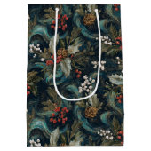 Sac Cadeau Moyen Vintage Noël Élégant Éclairage (Dos)