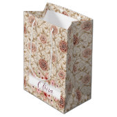 Sac Cadeau Moyen Vintage Rose Gift Bag (Devant Angle)
