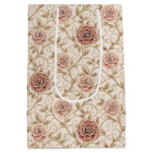 Sac Cadeau Moyen Vintage Rose Gift Bag (Dos)