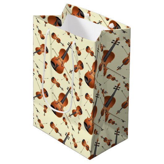 Sac Cadeau Moyen Viola Violon Musique Enseignant Musicien (Devant Angle)