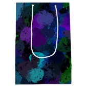 Sac Cadeau Moyen Violet, bleu et noir Abstrait (Dos)