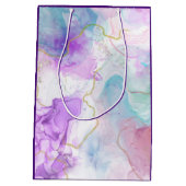 Sac Cadeau Moyen Violet, Vert, Rose Couleurs Merci (Dos)