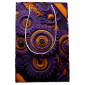 Sac Cadeau Moyen Violet vibrant African Luxe (Devant)