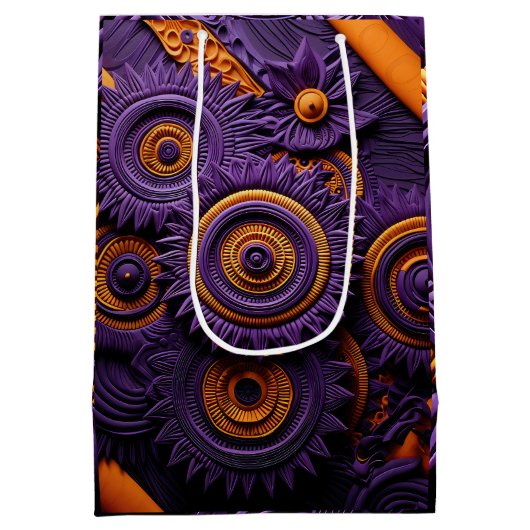 Sac Cadeau Moyen Violet vibrant African Luxe (Dos)