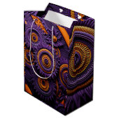 Sac Cadeau Moyen Violet vibrant African Luxe (Dos Angle)