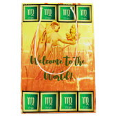 Sac Cadeau Moyen Virgo personnalisable - Joyeux bébé d'anniversaire (Devant)