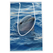 Sac Cadeau Moyen Visage dauphin en Océan mignonne Photo (Devant)