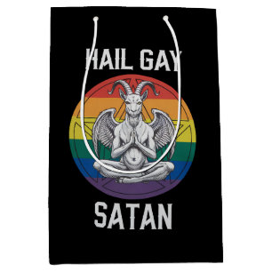 Sac Cadeau Moyen Vive Gay Satan Drôle Gothique Gothique Chèvre LGBT