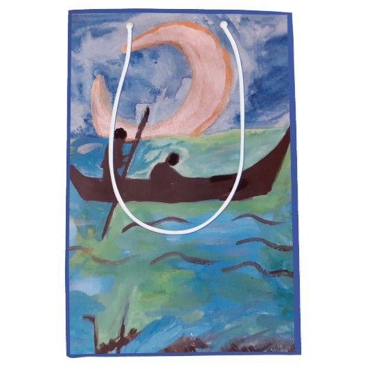 Sac Cadeau Moyen Voile au clair de lune (Devant)