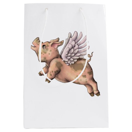 Sac Cadeau Moyen Voler des cochons (Devant)