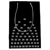 Sac Cadeau Moyen Votre logo motif d'arche unique | Noir (modifiable (Devant)