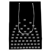 Sac Cadeau Moyen Votre logo motif d'arche unique | Noir (modifiable (Dos)