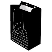 Sac Cadeau Moyen Votre logo motif d'arche unique | Noir (modifiable (Dos Angle)