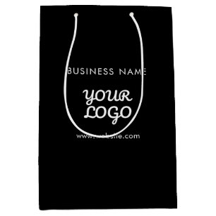Sac Cadeau Moyen Votre logo nom d'entreprise & site web ou slogan