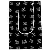 Sac Cadeau Moyen Votre logo ou image | Modèle à l'aspect aléatoire (Dos)