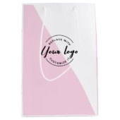 Sac Cadeau Moyen Votre logo va ici Modern Pink Corporation (Devant)