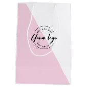 Sac Cadeau Moyen Votre logo va ici Modern Pink Corporation (Dos)