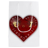 Sac Cadeau Moyen Vous et moi - jeu d'alphabet sur un coeur rouge (Dos)